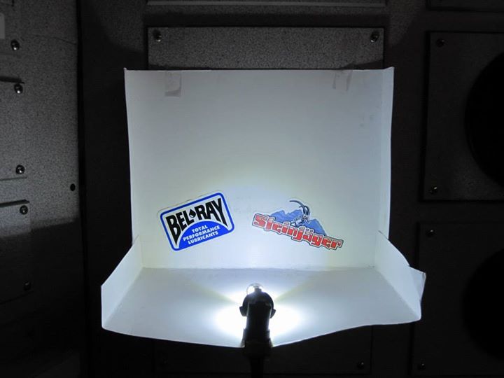 LED Plasma White from 1 foot, Medium light output, White coloration.